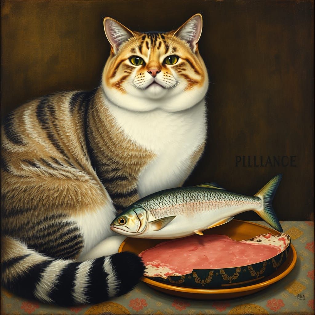 Cats Love Tuna: A Byzantine and Art Nouveau Fusion