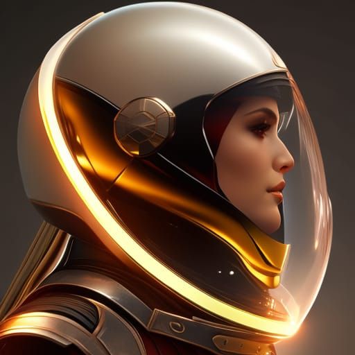 Astronaut in Spacesuit Prepares for Spacewalk in Triadic Col...