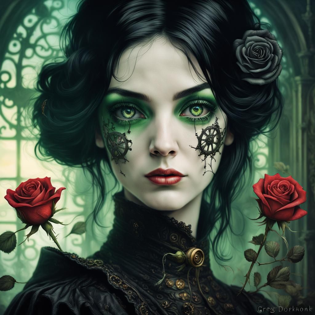 Steampunk Zombie Beauty in Elegant Horror Style