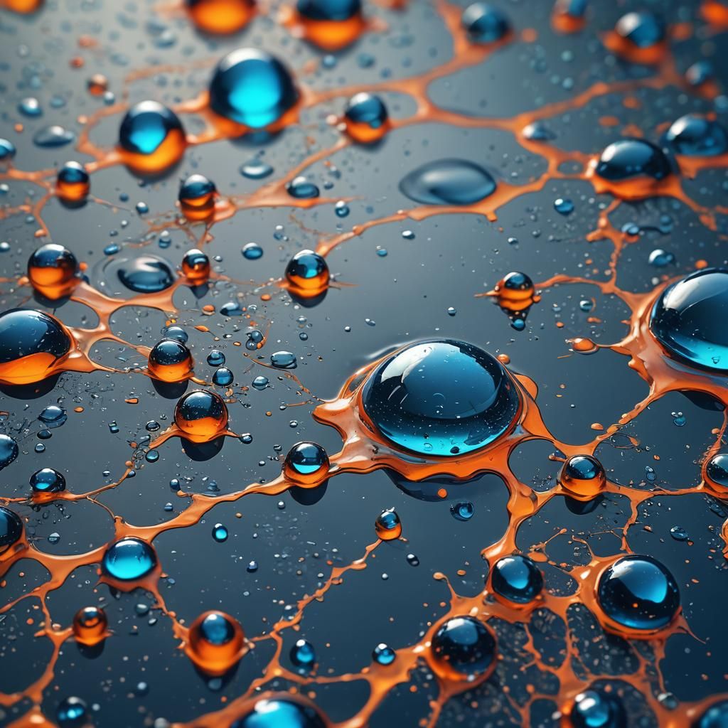 Clear Aqua Splash: Macro Photography of a Blue Water Droplet