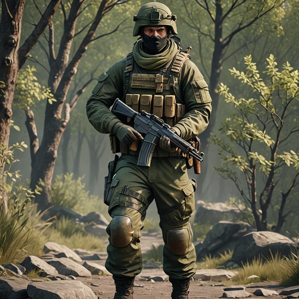 Elite Spetsnaz Soldier in HD Gorka 3 Suit with AK47 Rifle