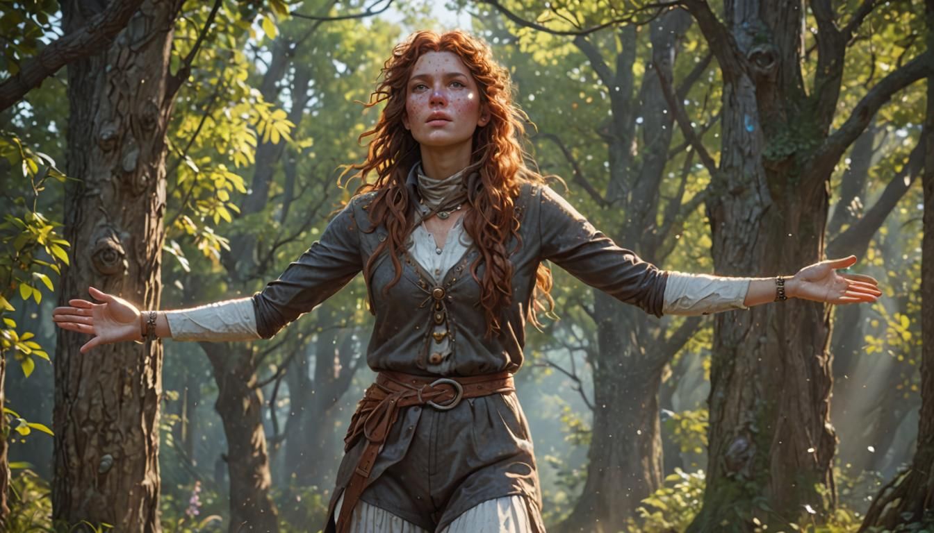 Ethereal Beauty in Impressionist Style