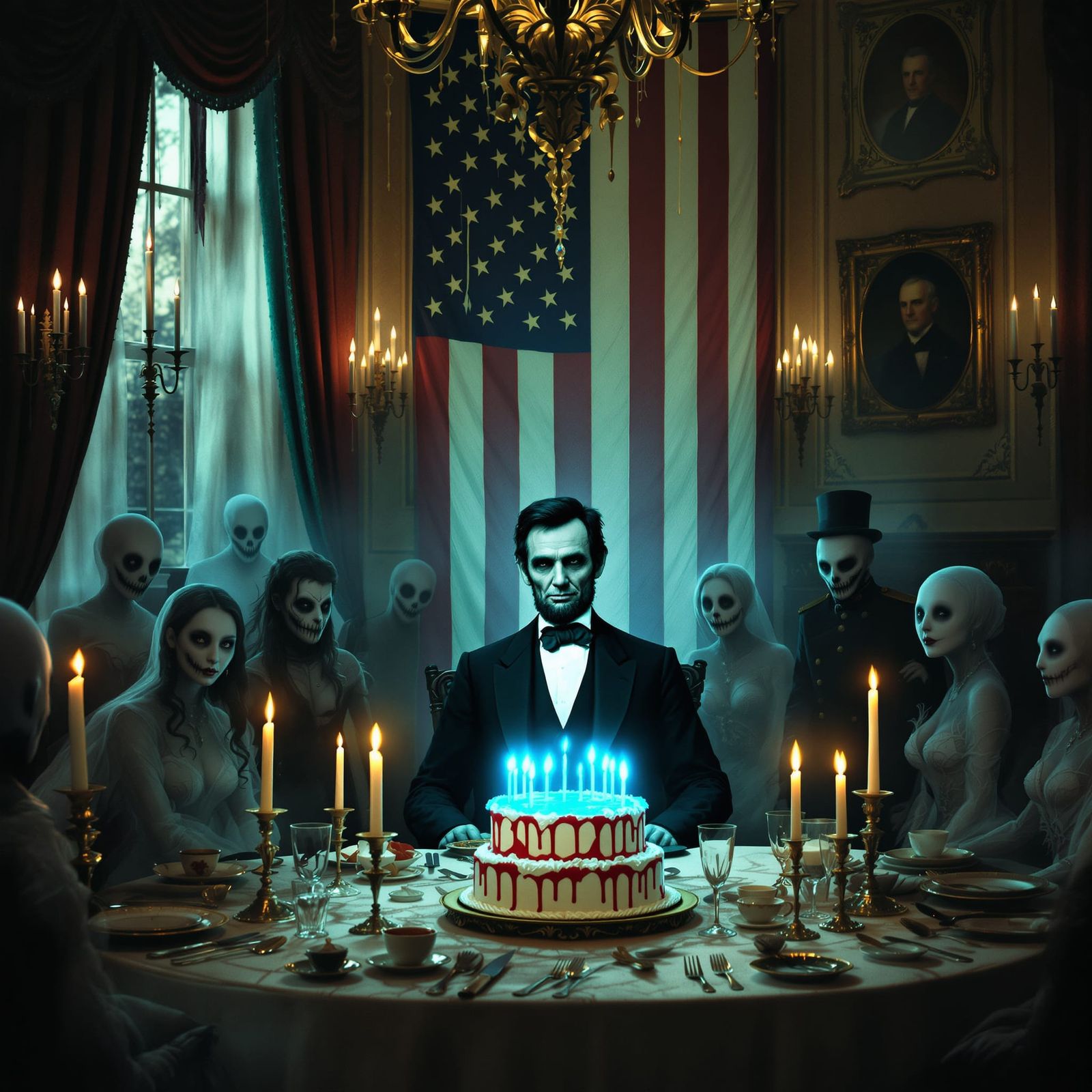 A hauntingly elegant birthday party held in the White House ...