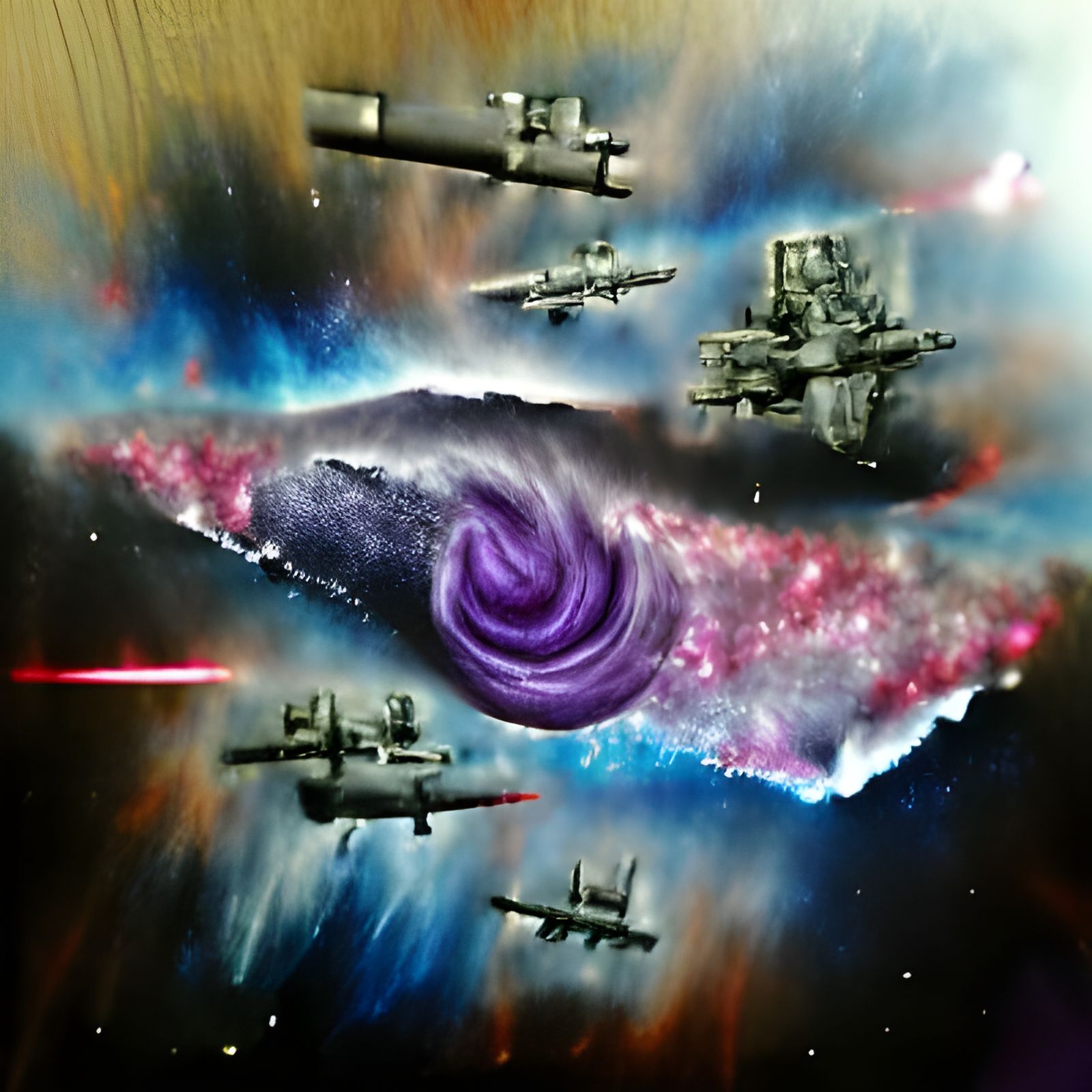 Galactic Warfare acrylic art