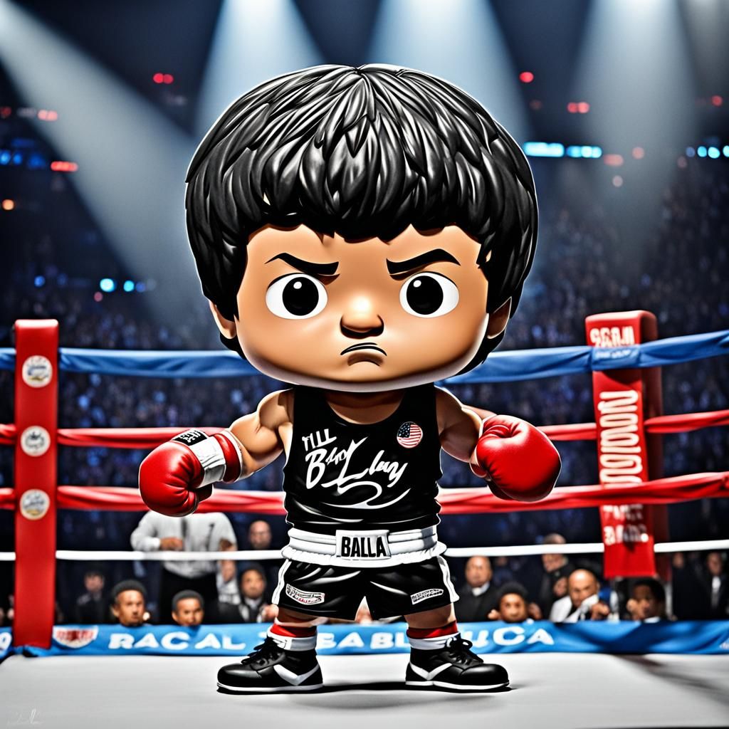 Chibi Rocky Balboa in Adorable Cartoon Style