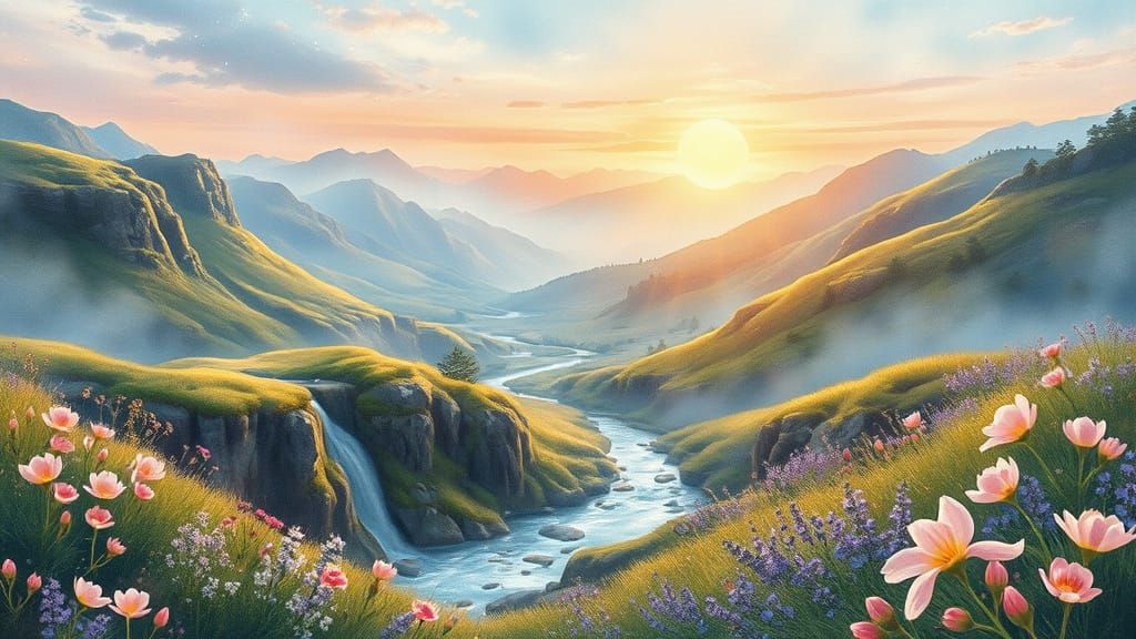 Whispers of Spring in Soft Watercolor