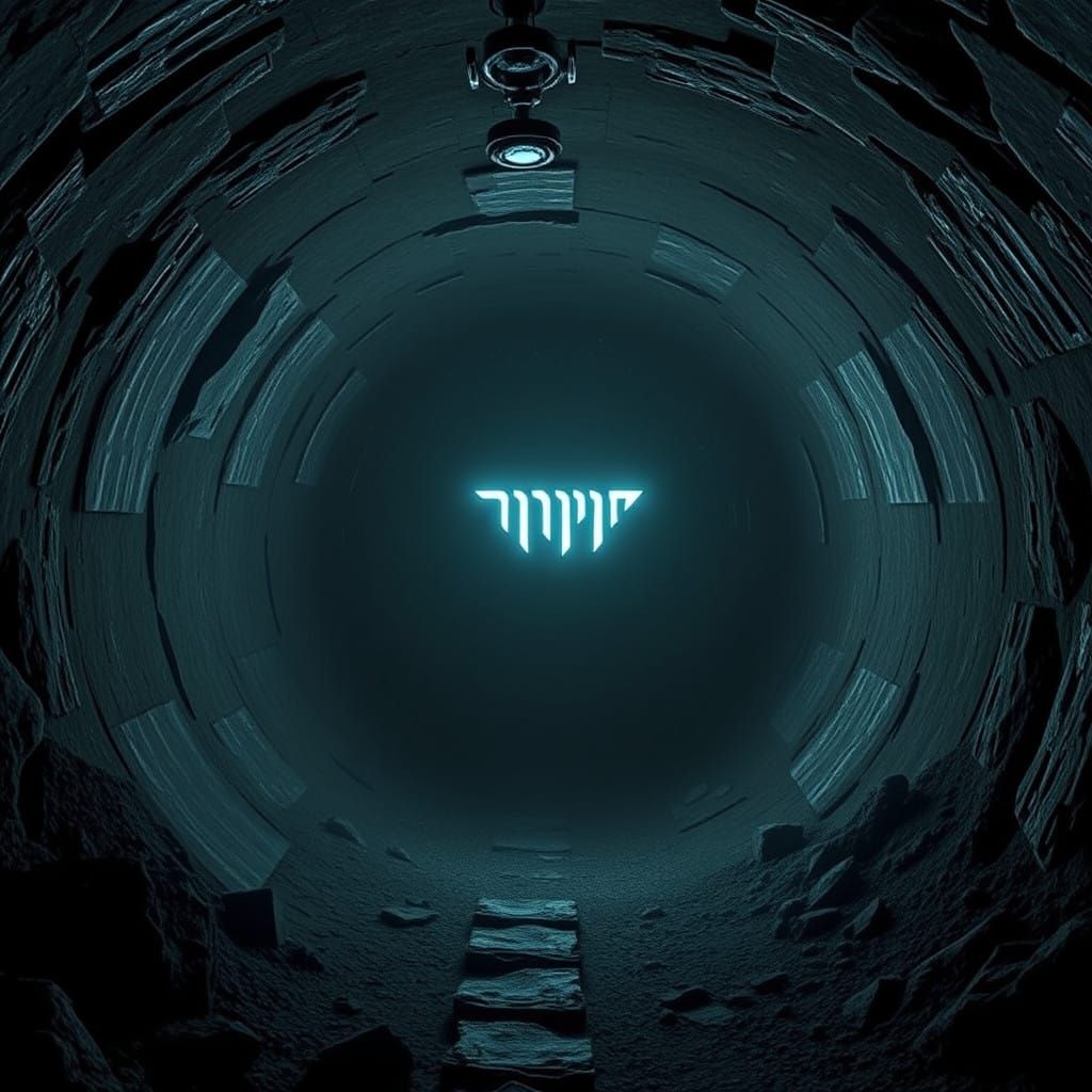 Futuristic Industrial Tomb in Ancient Foothills