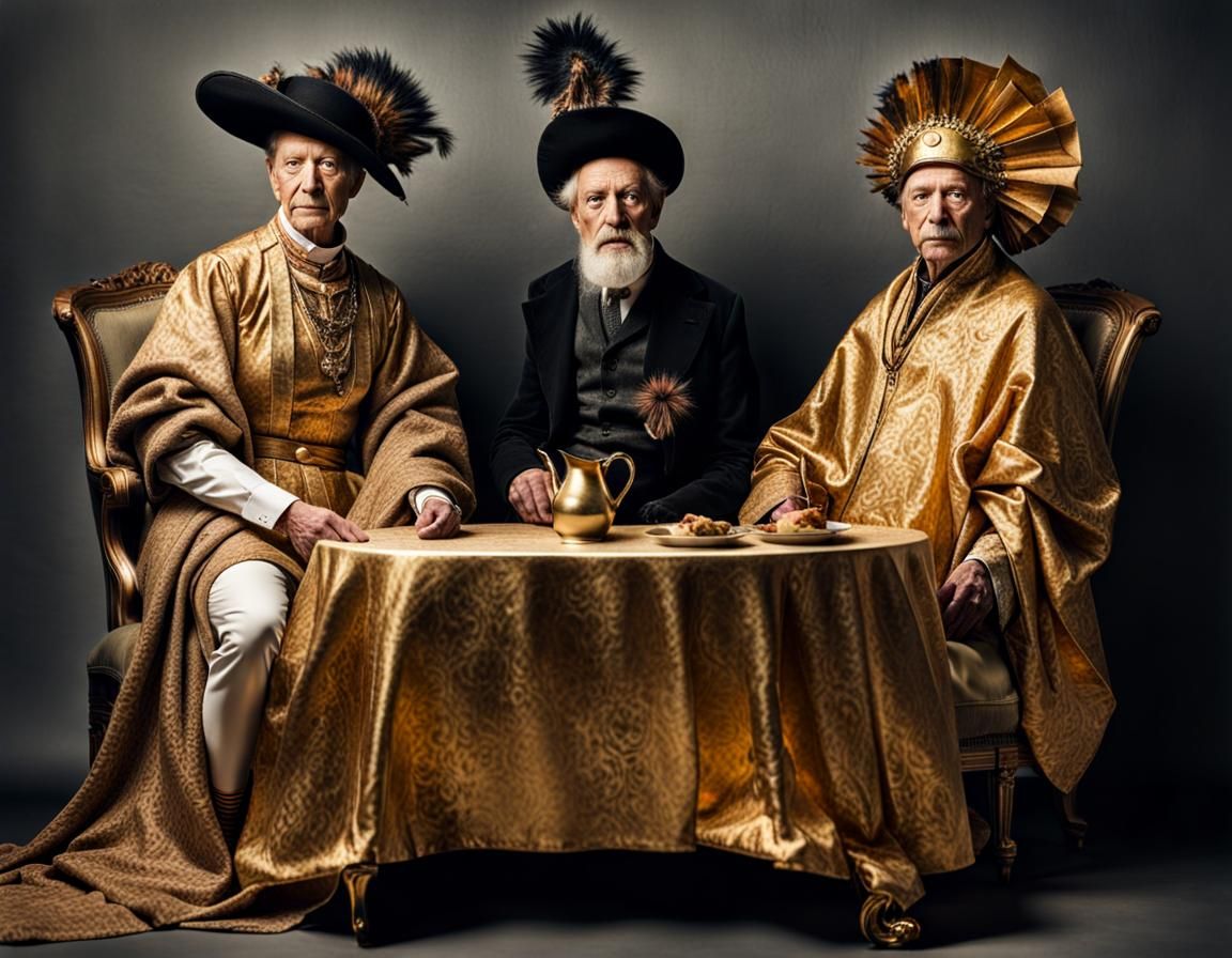 Exotic Alien Celebration in Surreal Restaurant: Hyperreal Ar...