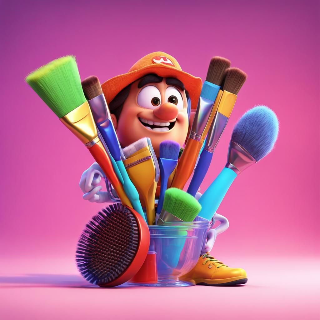 Vibrant Brush Concept Art in 4K