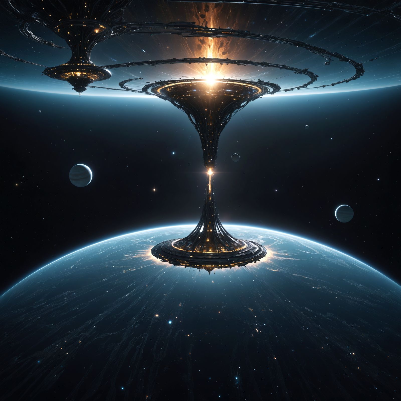 Distant Quantum Sea in Epic Cinematic Digital Painting