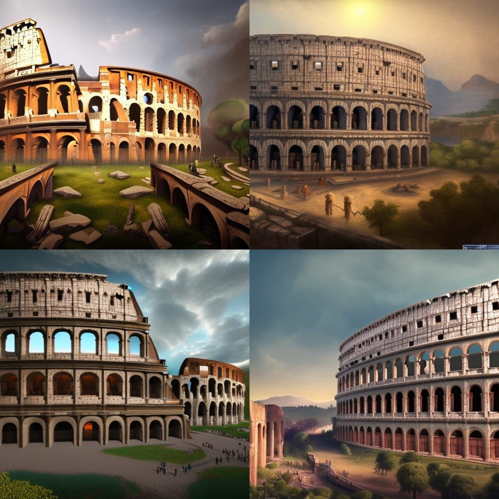 Dazzling Colosseum Scene in Vibrant Daylight