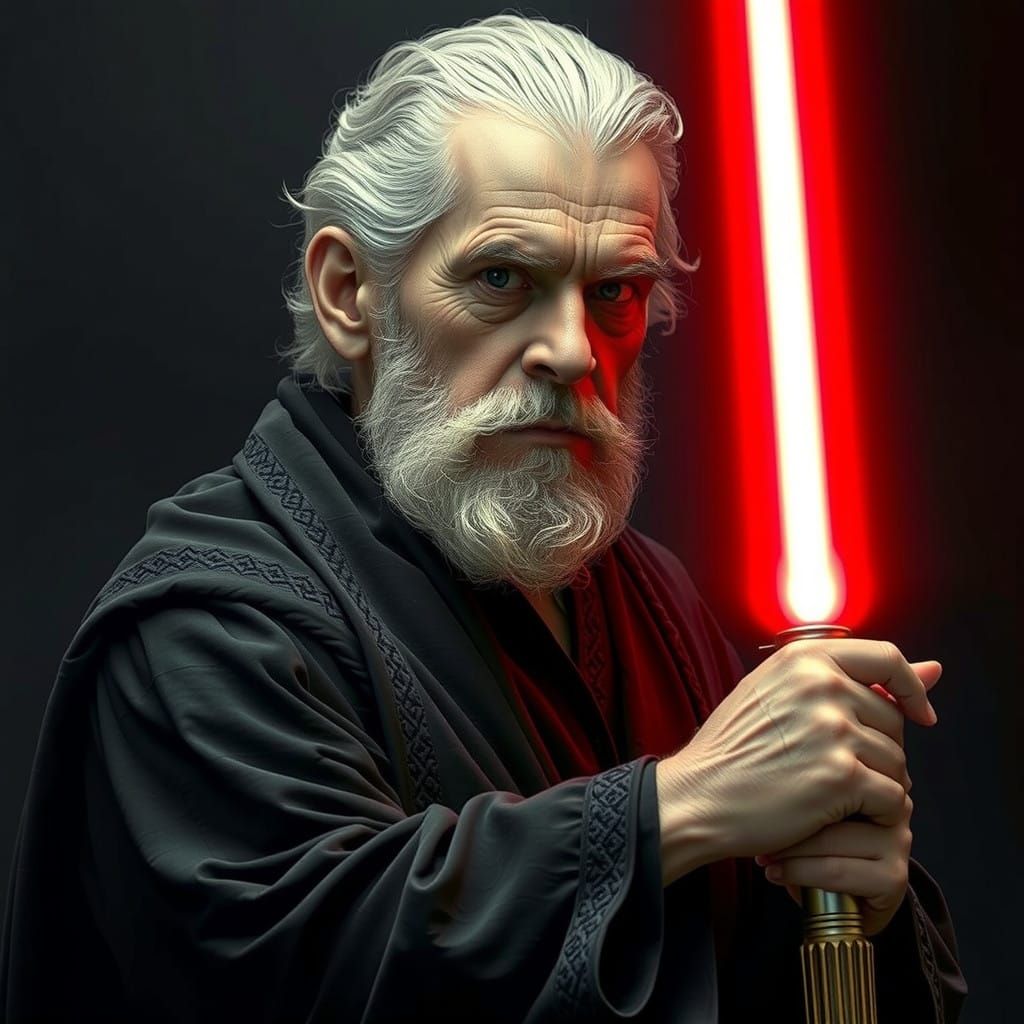 Sophisticated Sith Lord in Elegant Black Attire