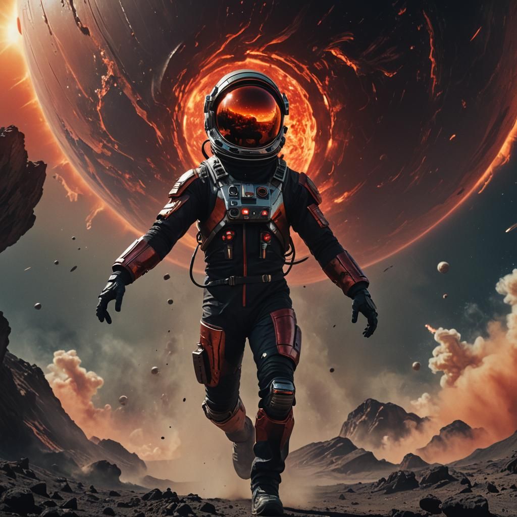 Epic Space Odyssey: Intruder in Crimson Atmosphere