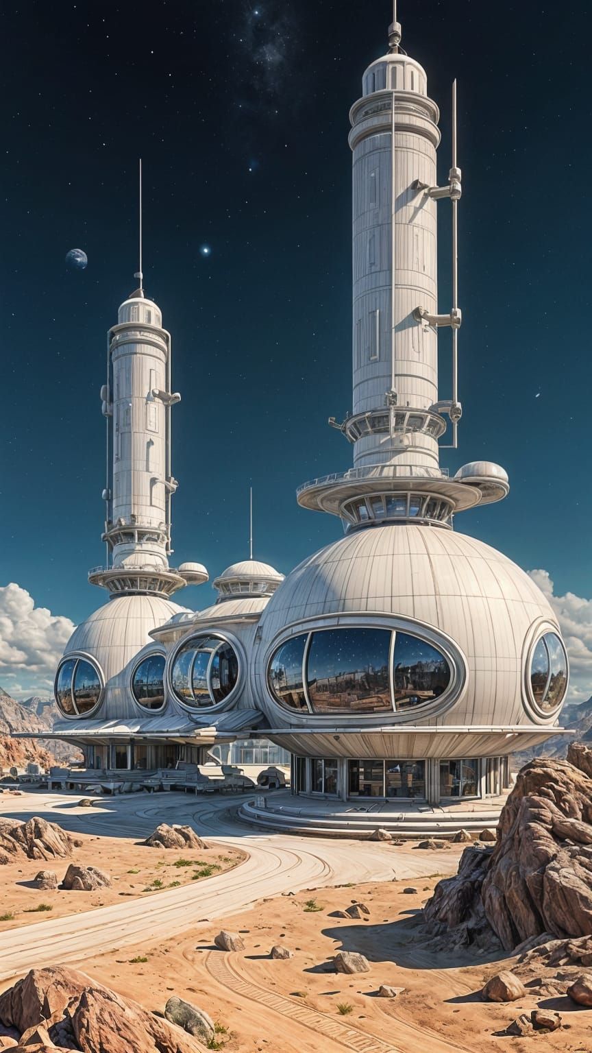 An off-world industrial facility for mineral mining