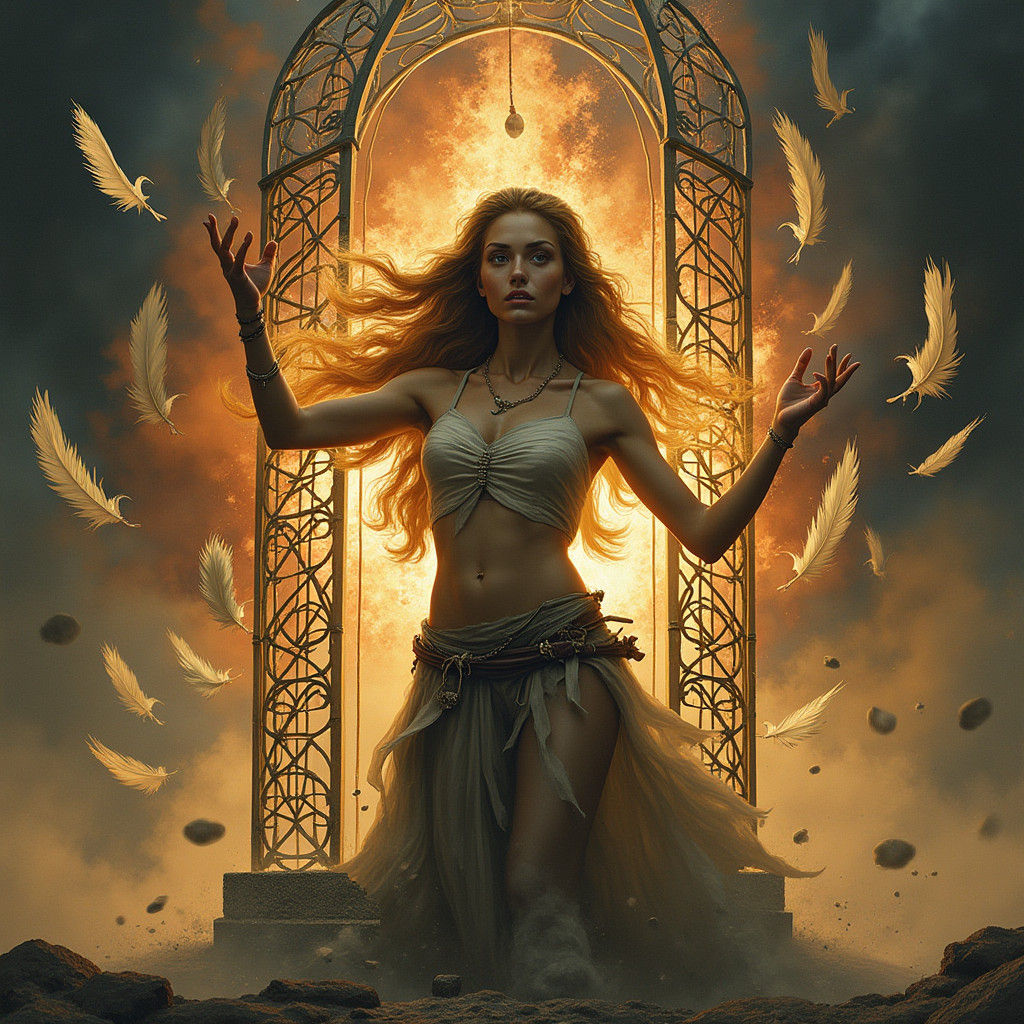 Fantasy Warrior Shatters Magical Bonds in Inferno