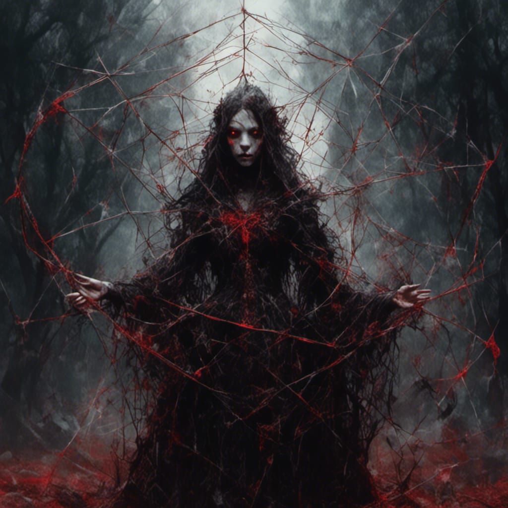 Dark Fantasy Bloodweaver in Hyperrealism