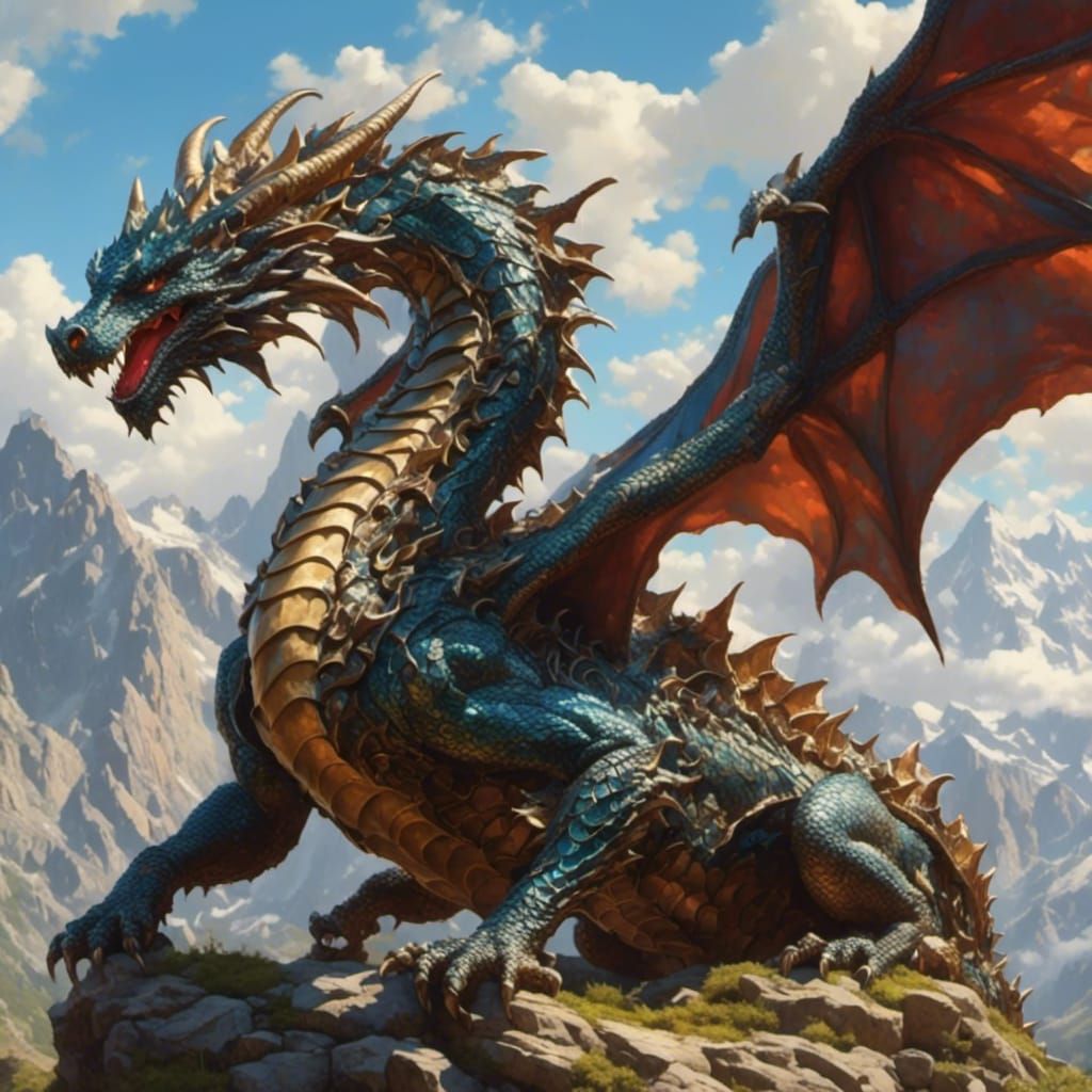 Surreal Dragon in Ethereal Dreamscapes