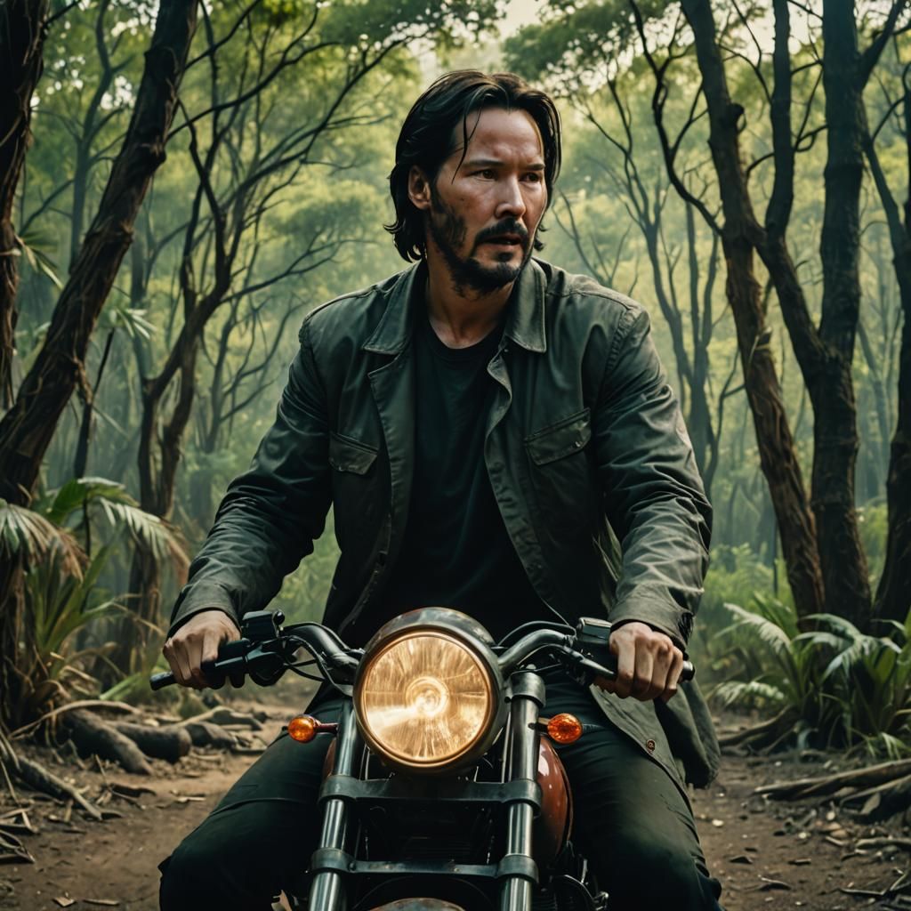 Keanu Reeves in Cinematic Film Still