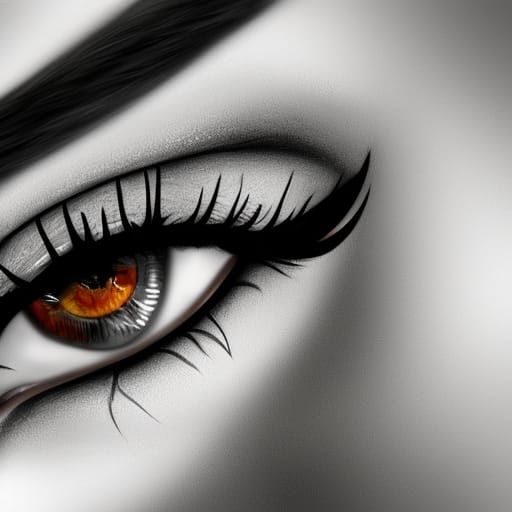 Surreal Portrait Eyes in Deep Fantasy Art Style