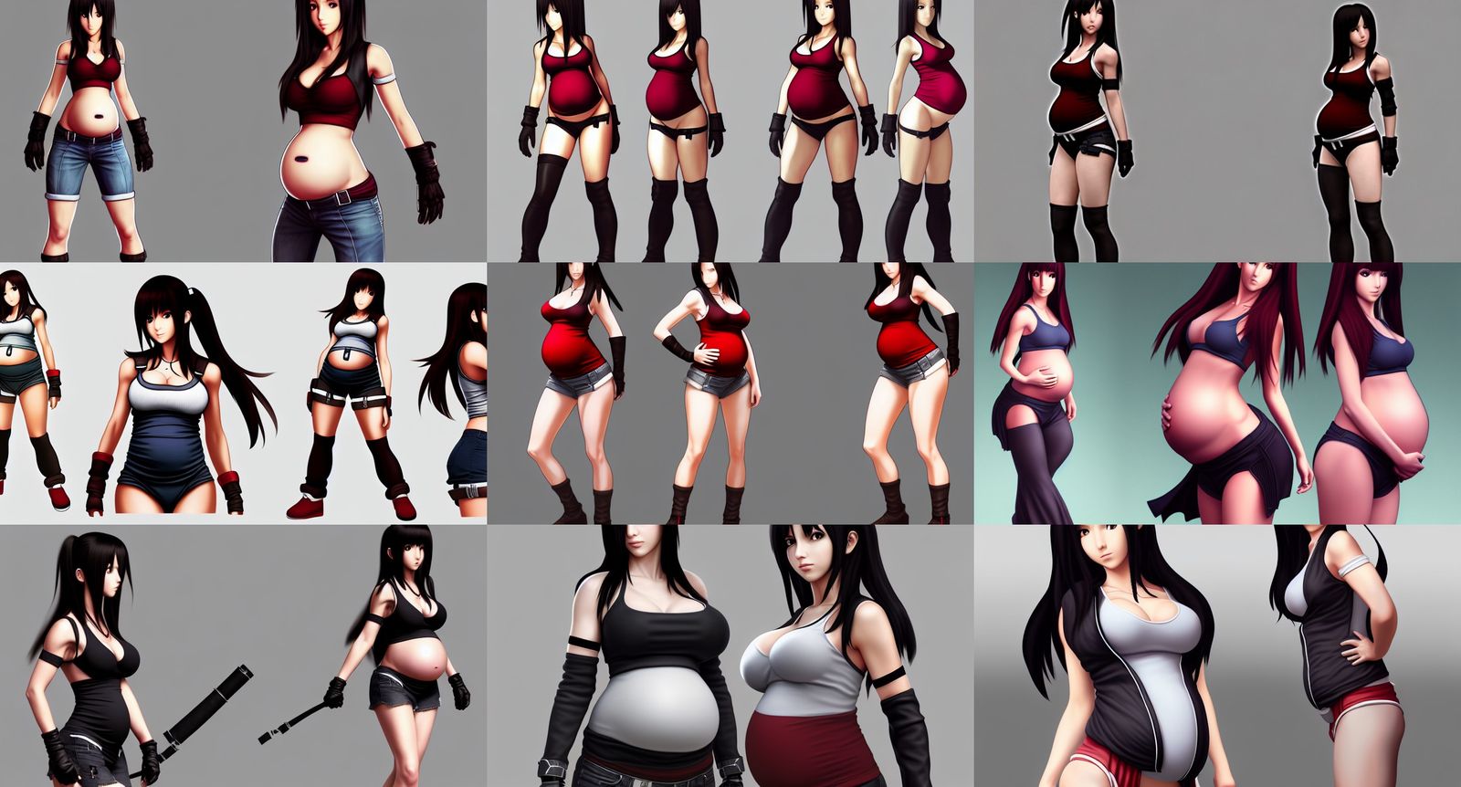 Expectant Heroine: Tifa's 9-Month Pregnancy in High-Resoluti...