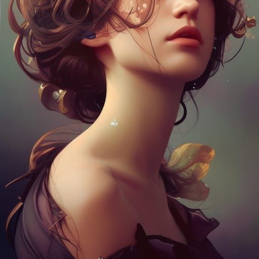 Ethereal Hourglass Goddess in Vibrant Colors