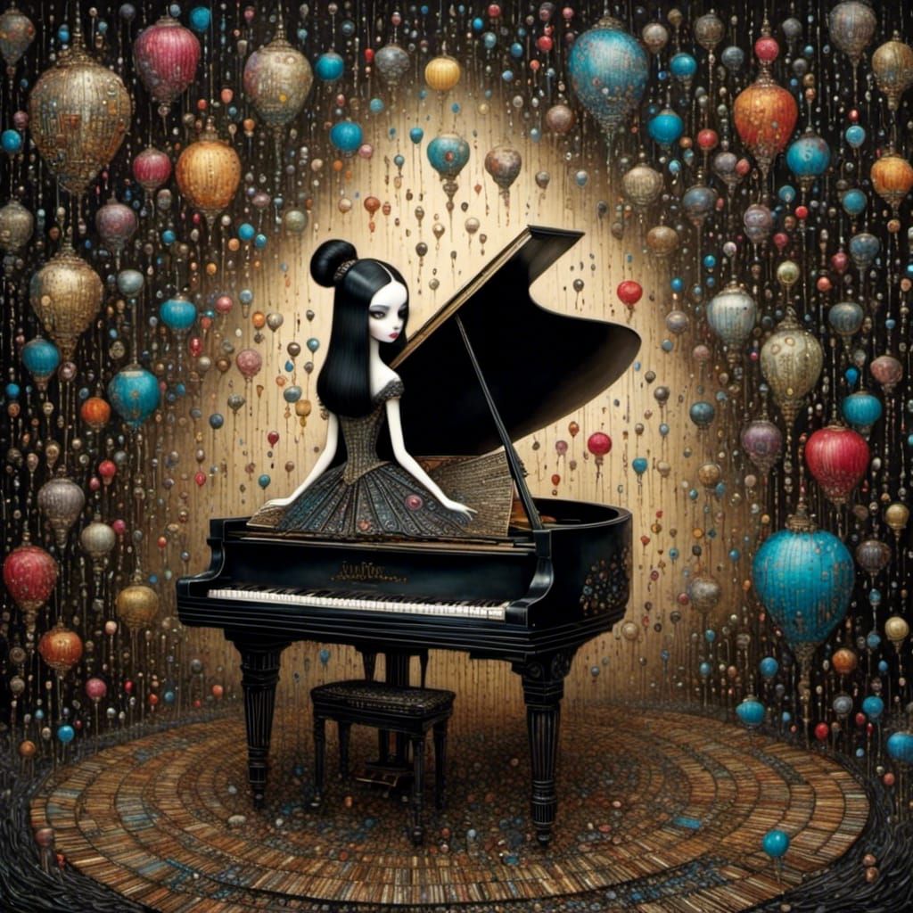 Cyberpunk Grand Piano Performance