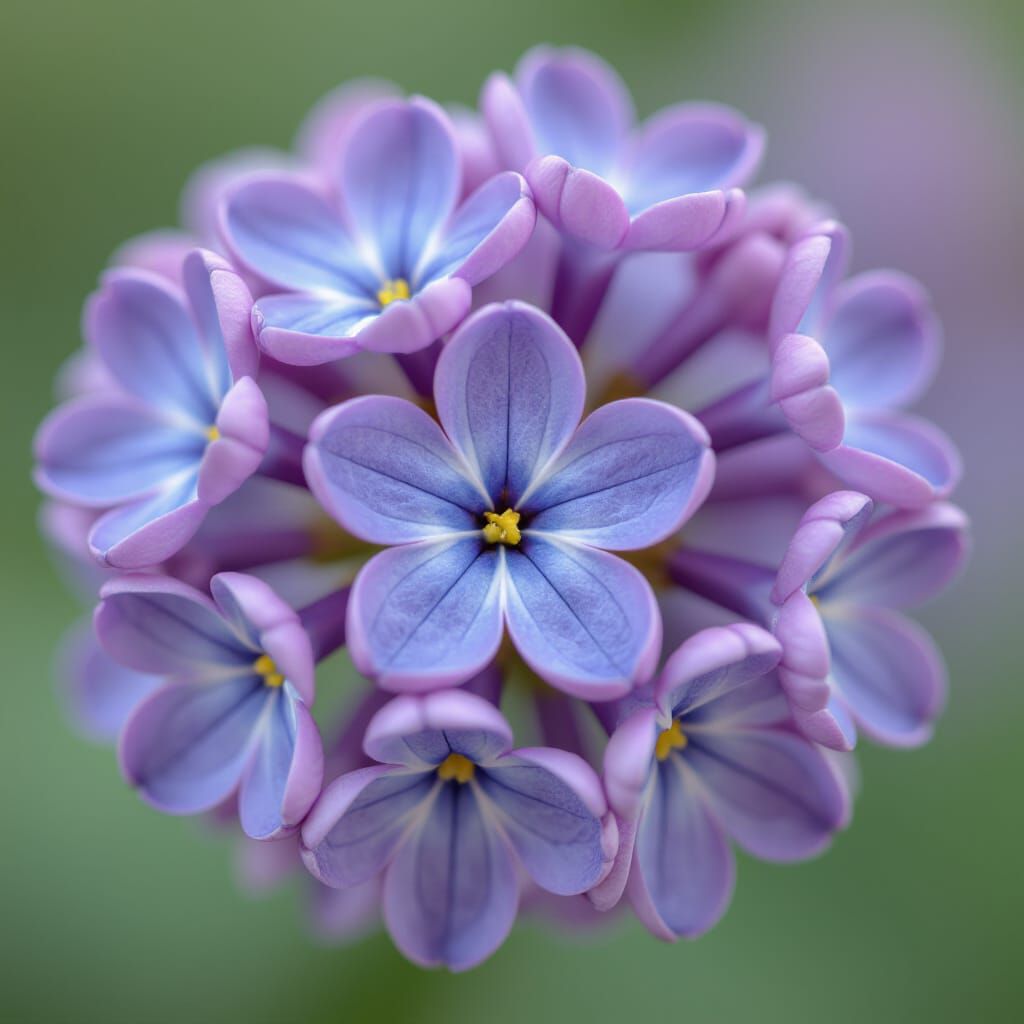 Macro Photograph of a Lilac Bloom
