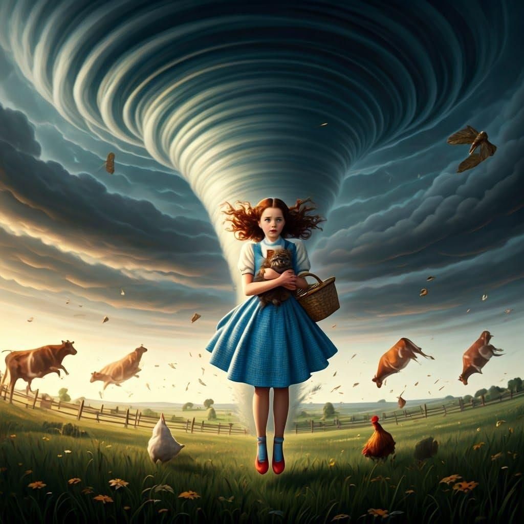 Dorothy Gale & Toto Blown Away to Oz