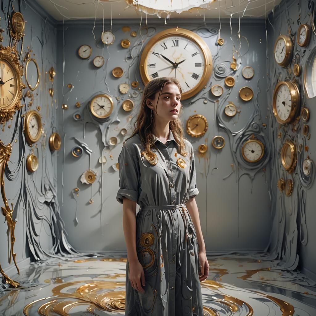 Surreal Melting Landscape with Dreamy, Wax-like Realities