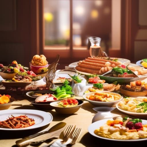 Spectacular Grand Feast in Opulent Style