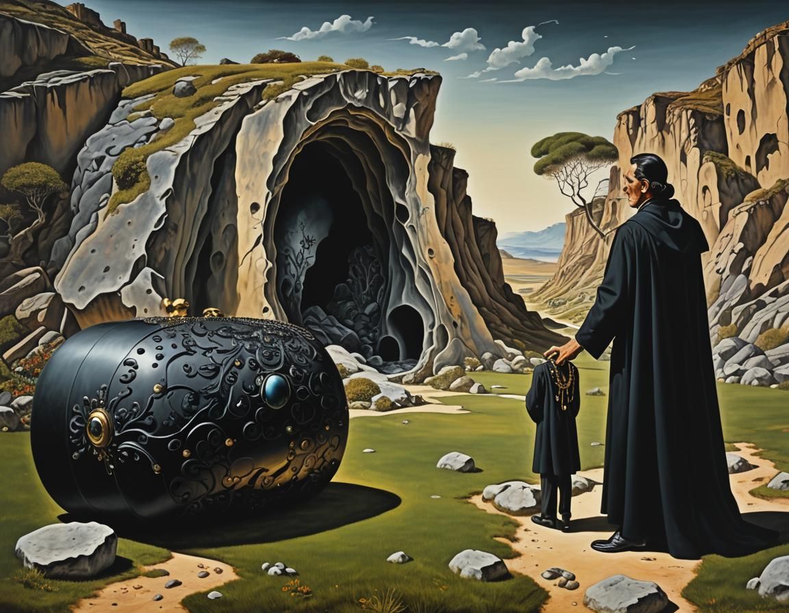 Surrealist Elven Figure in a Dali-Inspired Mexican Landscape