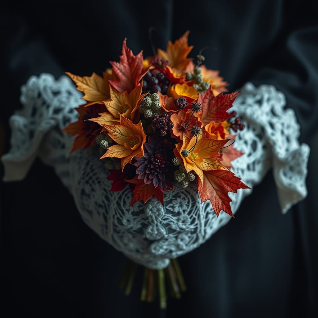 Autumn Bouquet in Hyperrealistic Detail