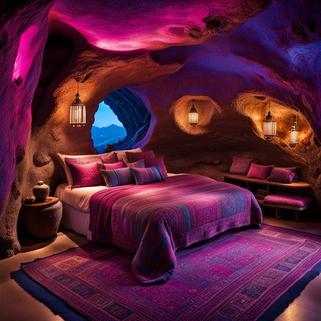 Surreal 8bit Cave Sanctuary