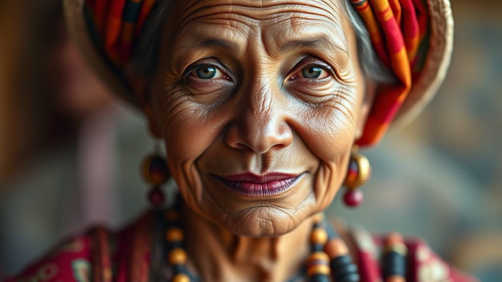 A professional portrait of an elder woman