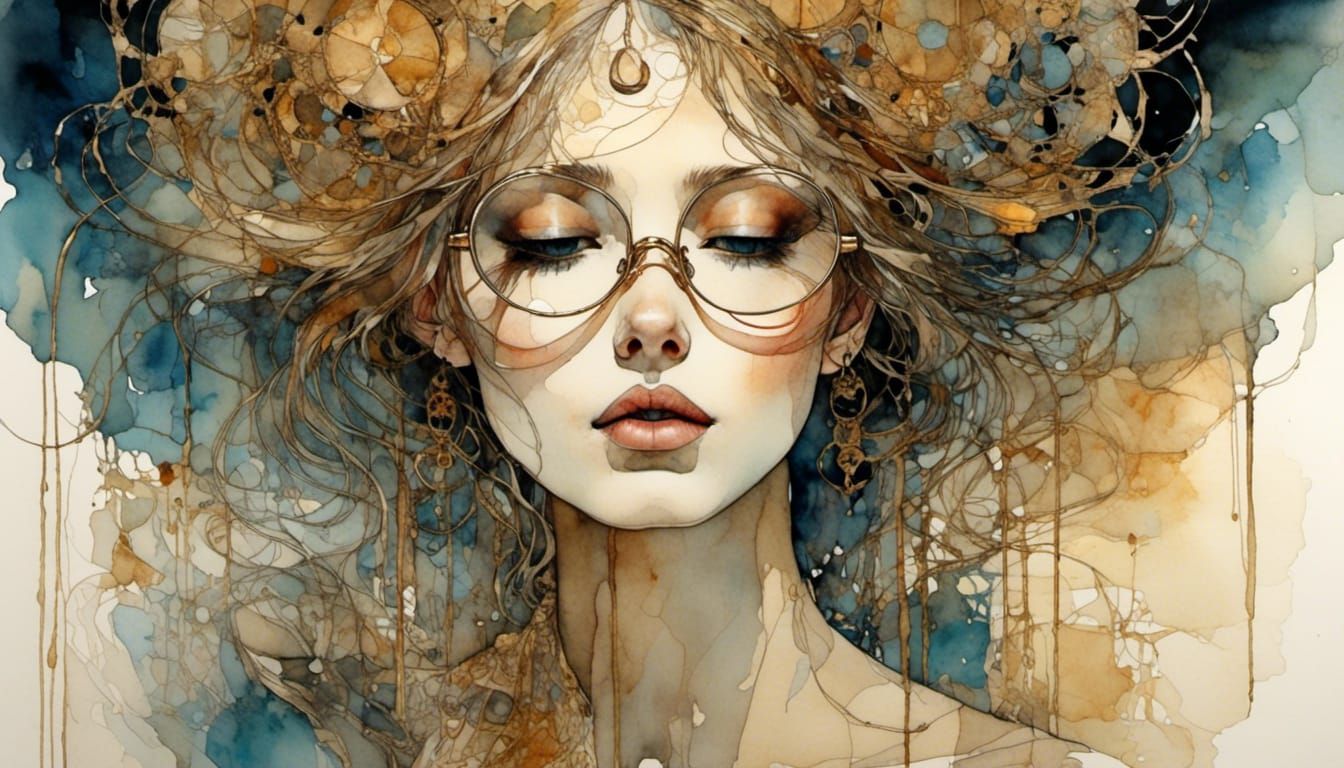 Woman Reading by Candlelight in Dutch Masters Style