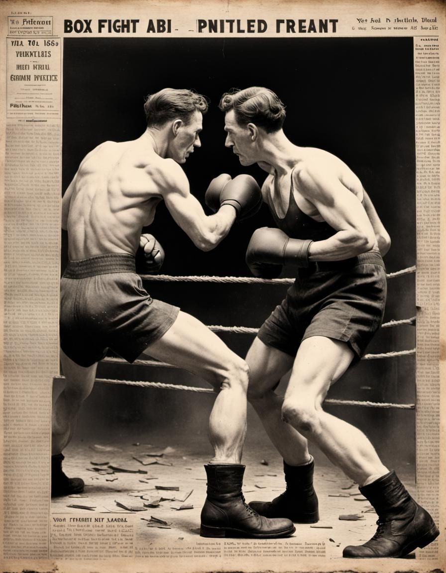 Newspaper article about a boxing fight in 1940