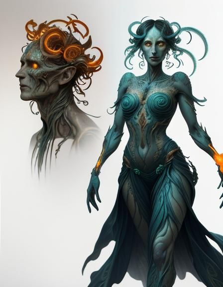 Ethereal Horror Figure in Dark Lab Setting