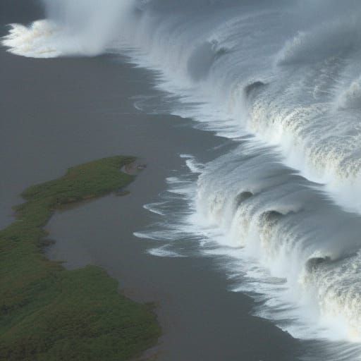 Tsunami Rages on the Coast of Japan