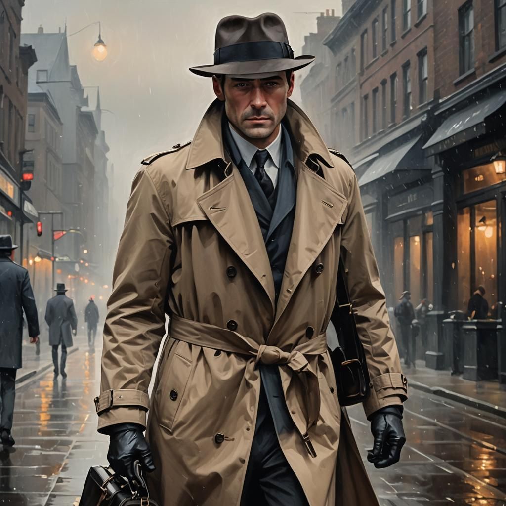 Mysterious Figure on a Windy Night in Color