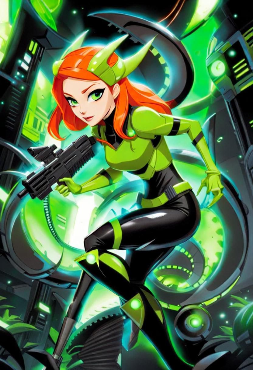 Kim Possible as a Xenomorph Alien Girl