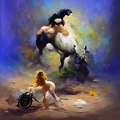 Surreal Creature Merges Horse and Human in Ancient Greek Art...