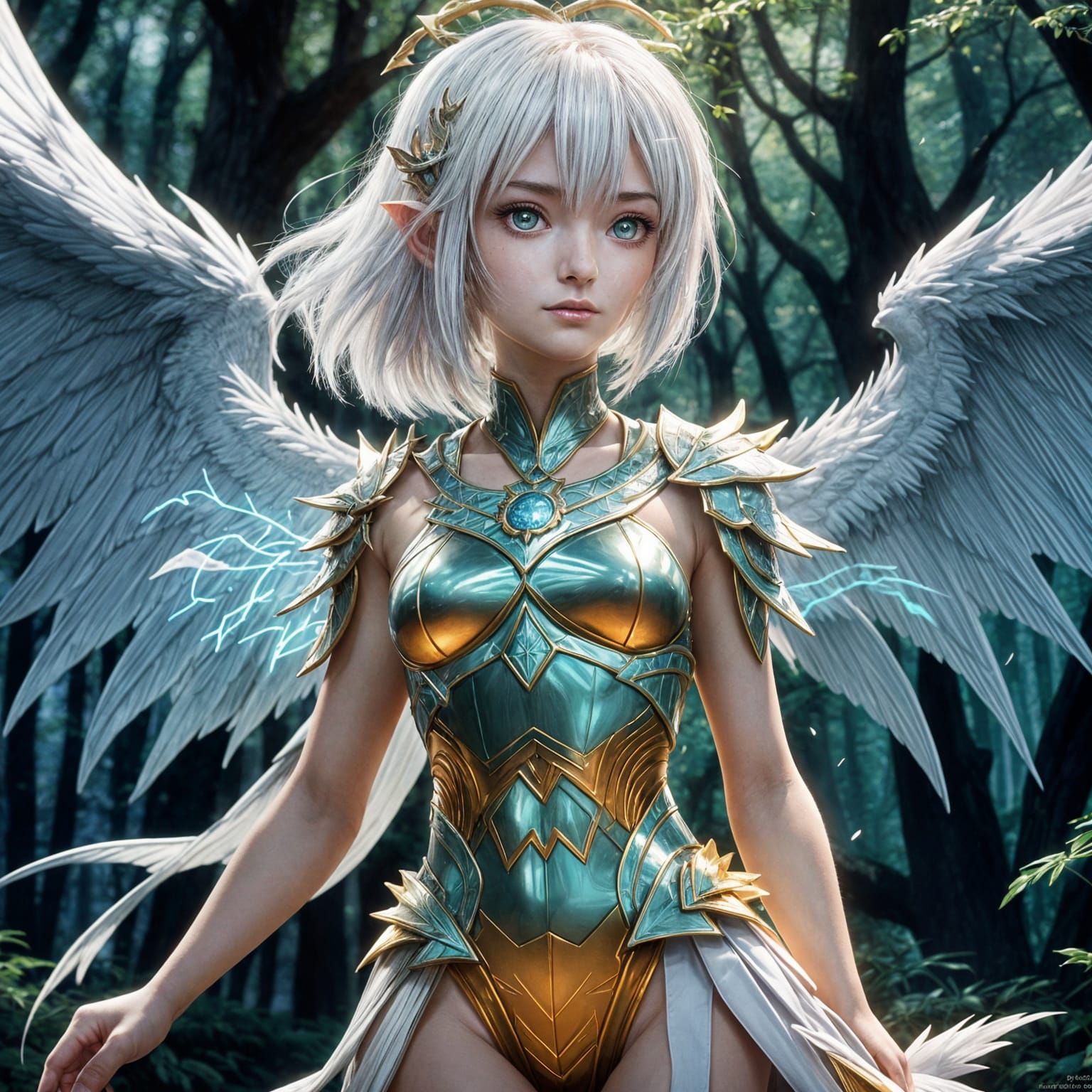 Breathtaking Anime Dragon Maiden in Vibrant Fantasy Realm