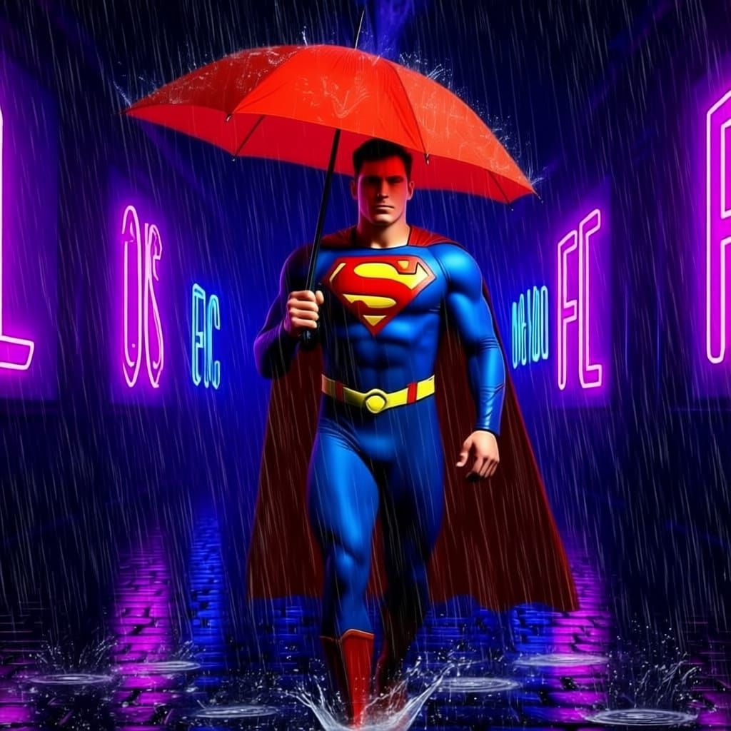 Neon-Drenched Alleyway in Gritty Neo-Noir Style