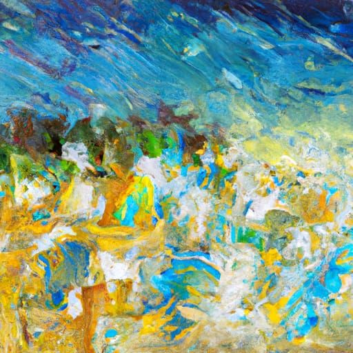 Wasteland Dreamscape in Neo-Impressionist Oil