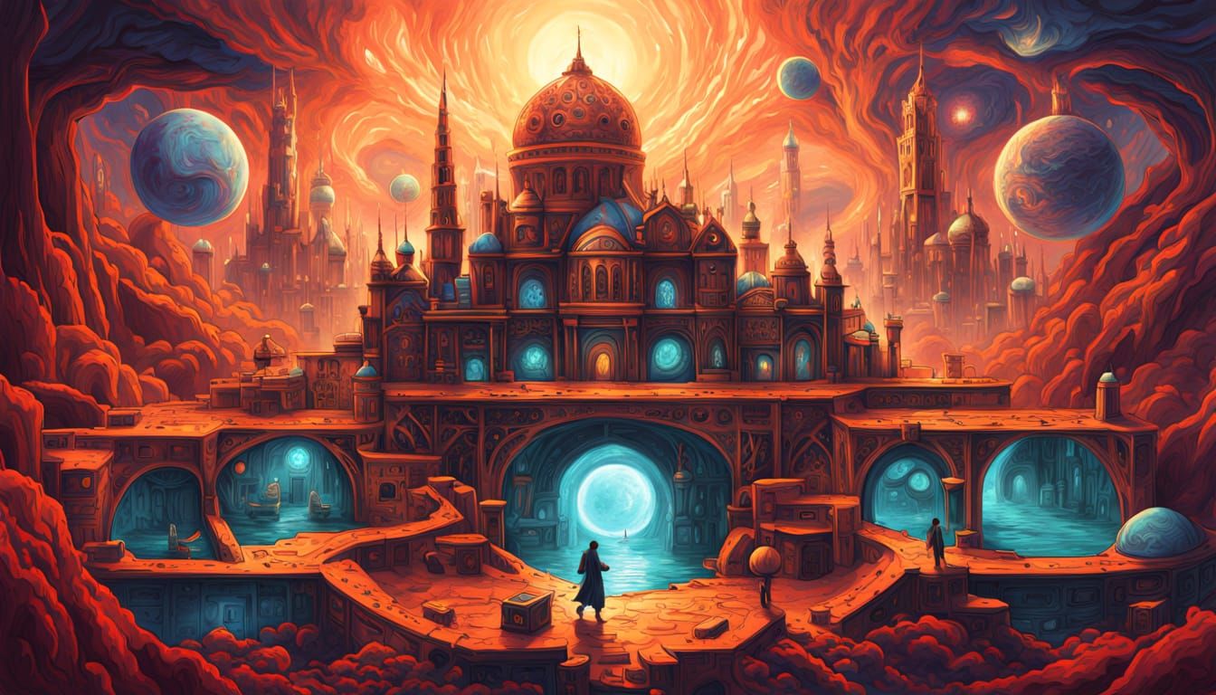 Jeweled Chest Reveals Five Miniature Worlds