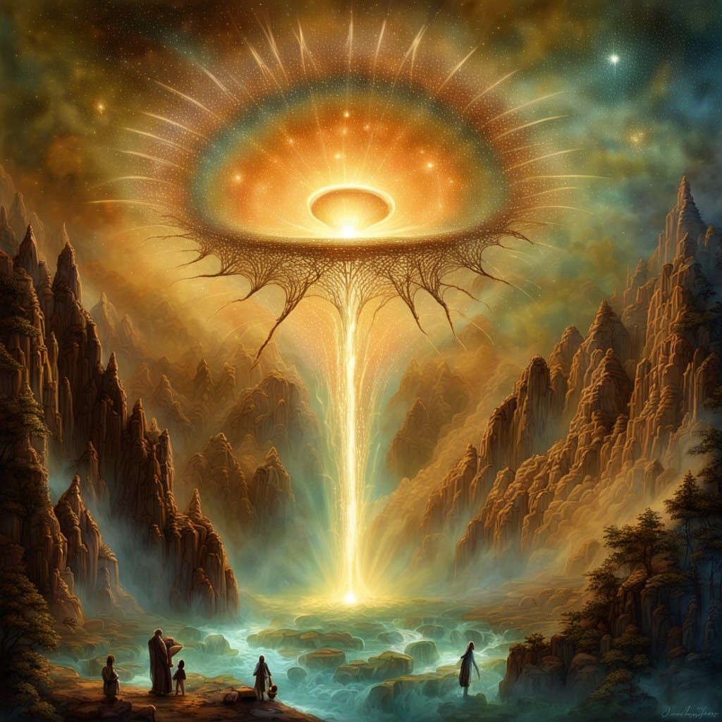 Luminous Cosmic Explosion in a Rustic Copper Flask