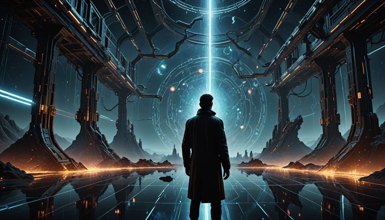 Retro-Futuristic Agent and Branching Universes Hologram