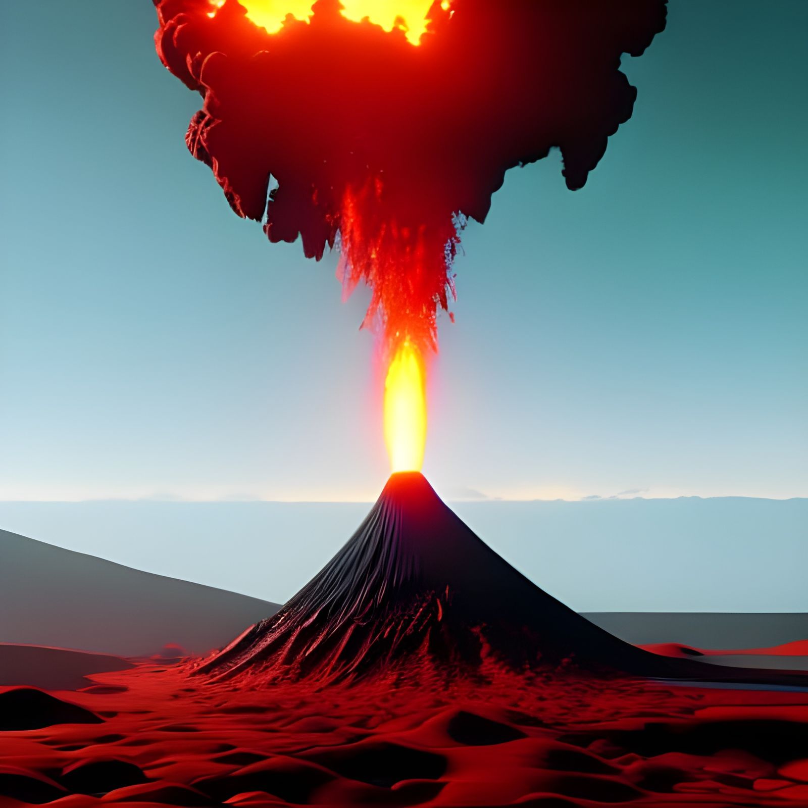 Volcano erruption