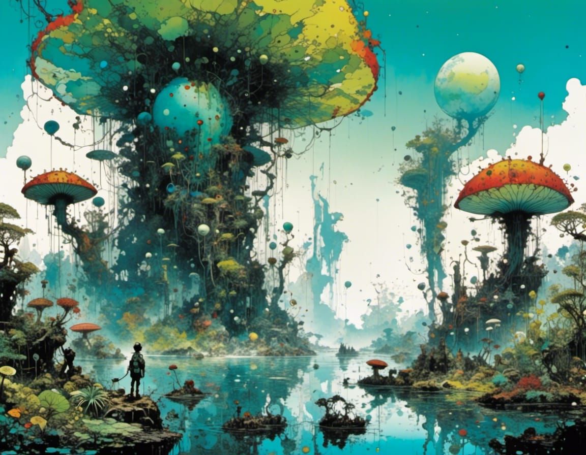 <lora:Meta-Murakami:1.0> <lora:cminimalisk:1.0> No Man's Sky...