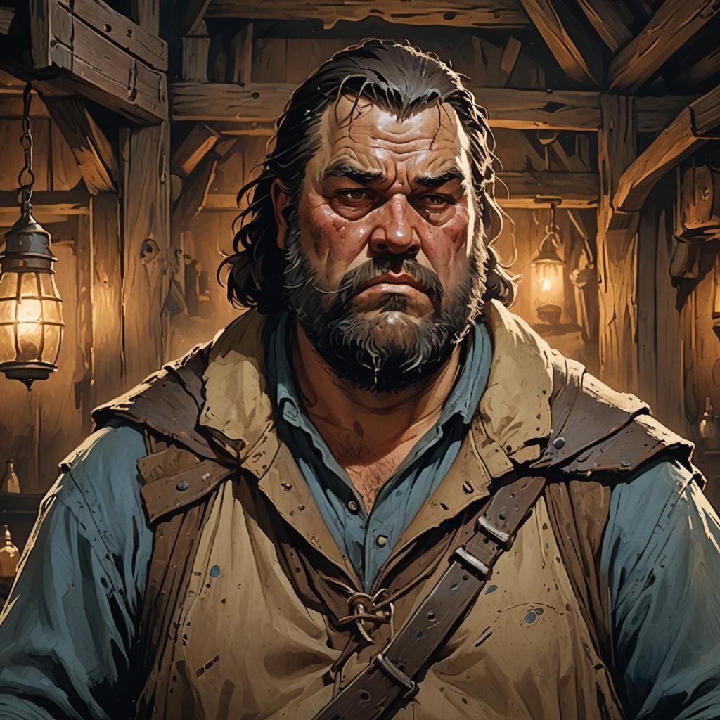 Gritty Fantasy Warrior in Tattered Beggars Garb